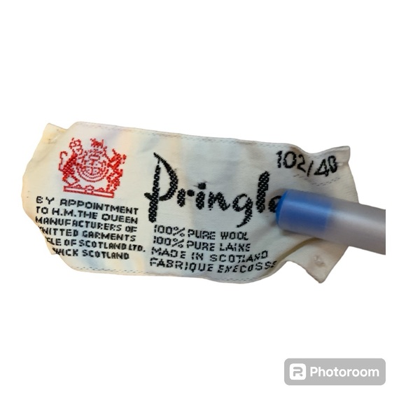 Vintage 100% Pure Wool Mens Pringle Sweater Made in Scotland - Picture 3 of 3